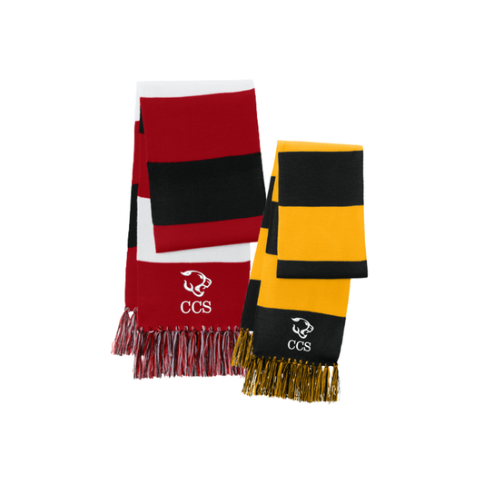Embroidered CCS Cougars Striped Scarf | CCSED18