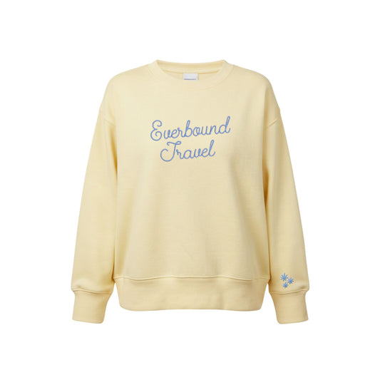 Everbound Premium Embroidered Ladies Boxy Crewneck Sweatshirt