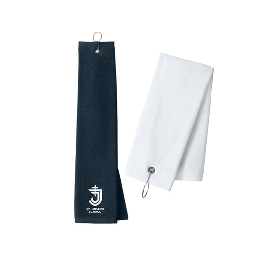 Embroidered SJS Shield Tri-Fold Golf Towel | SJS E00