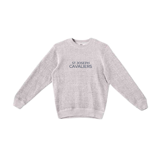 Embroidered ST. JOSEPH CAVALIERS Cozy Knit Lane ADULT Crewneck | SJS EK