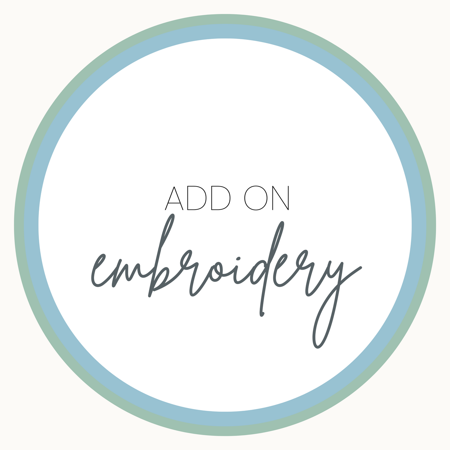 Embroidery Add On