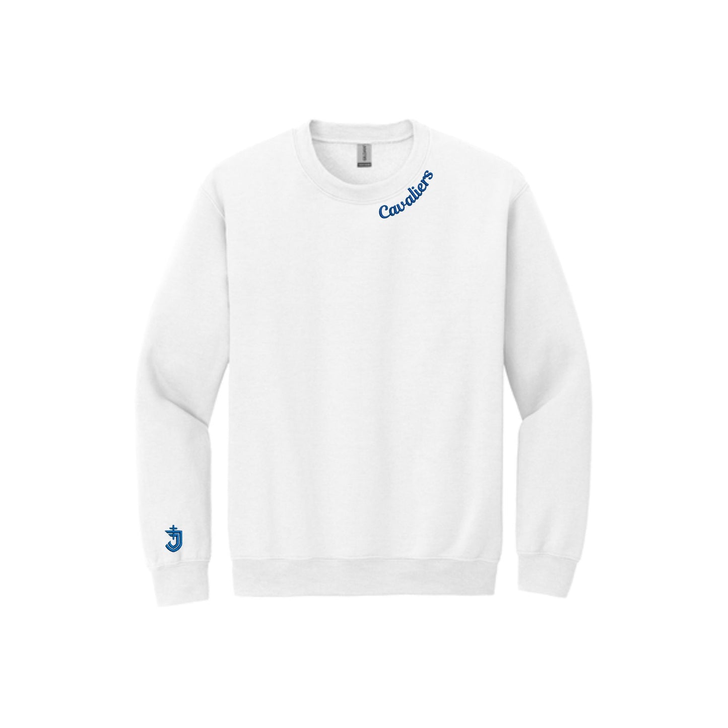 Embroidered Cavaliers Neckline Crewneck Sweatshirt | Adult and Youth | SJS EL