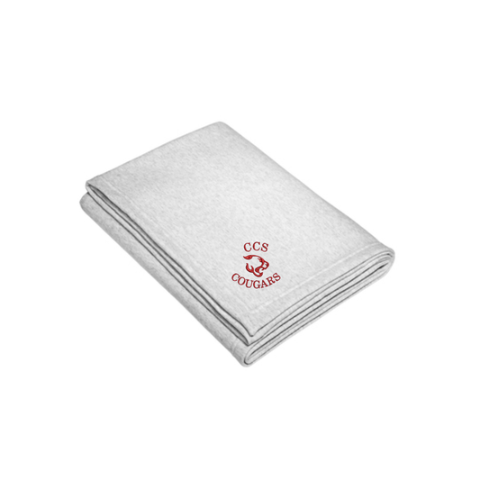 Embroidered CCS Cougars Logo Sweatshirt Blanket | CCSED3