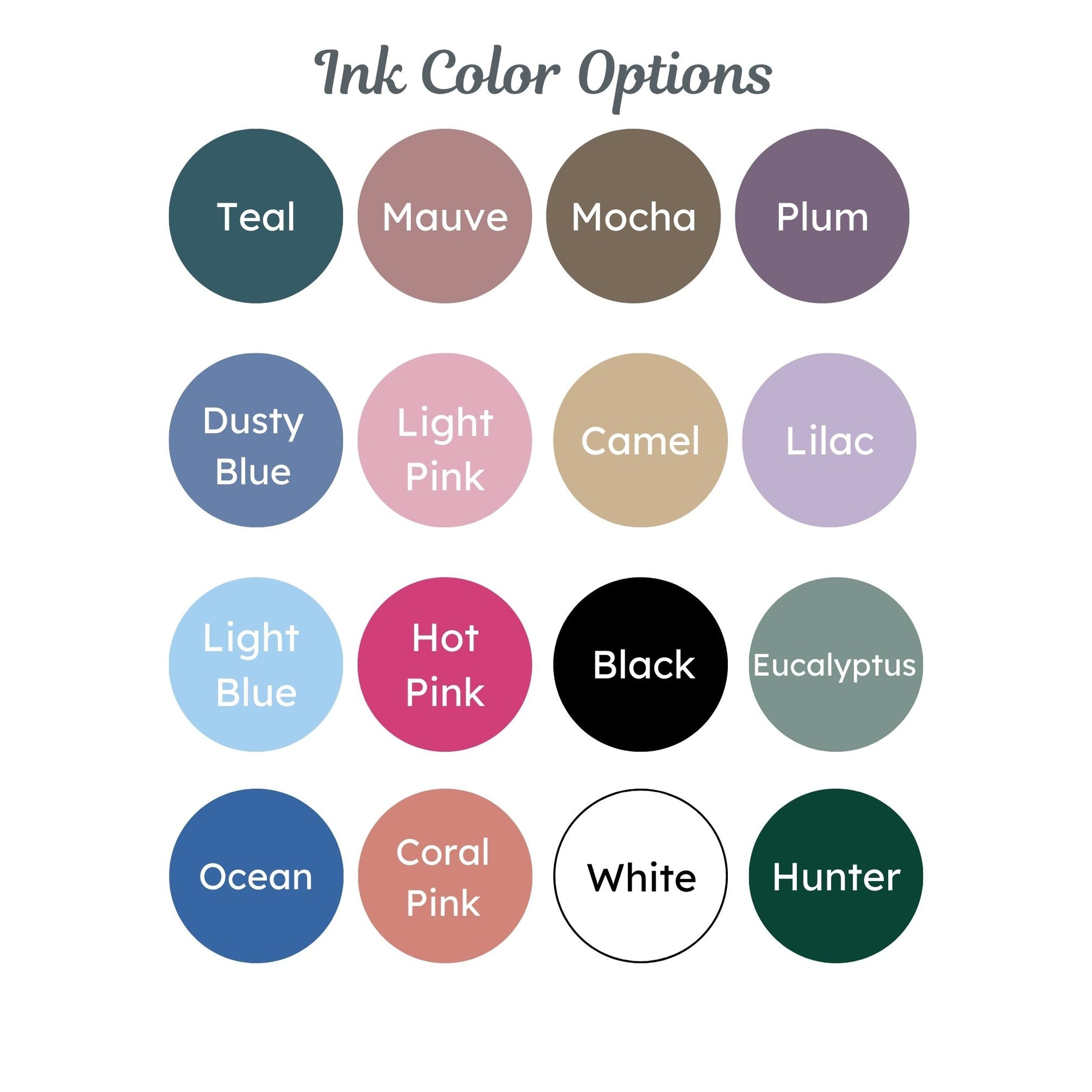 ink color options