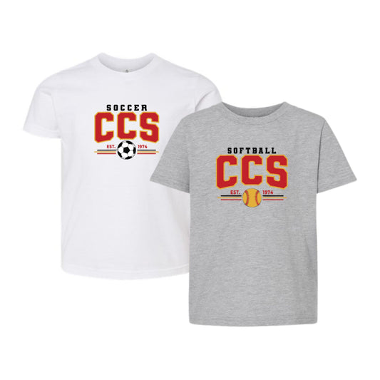 CCS Sports T-Shirt | Adult and Youth Fit | CCS DTF SPORTS
