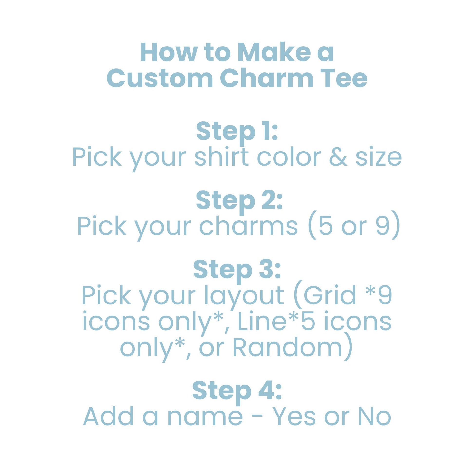 Instructions for making a custom charm tee