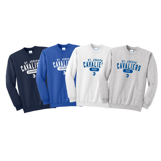 St. Joseph Cavaliers Family Adult Crewneck Sweatshirt | SJS DTF 29