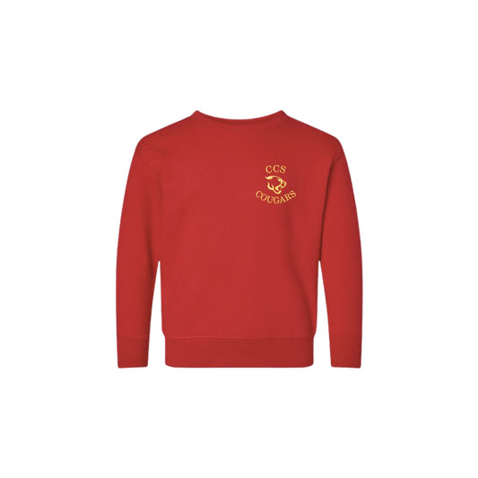 CCS Cougars Embroidered Toddler Crewneck | Toddler Fit | CCSED3