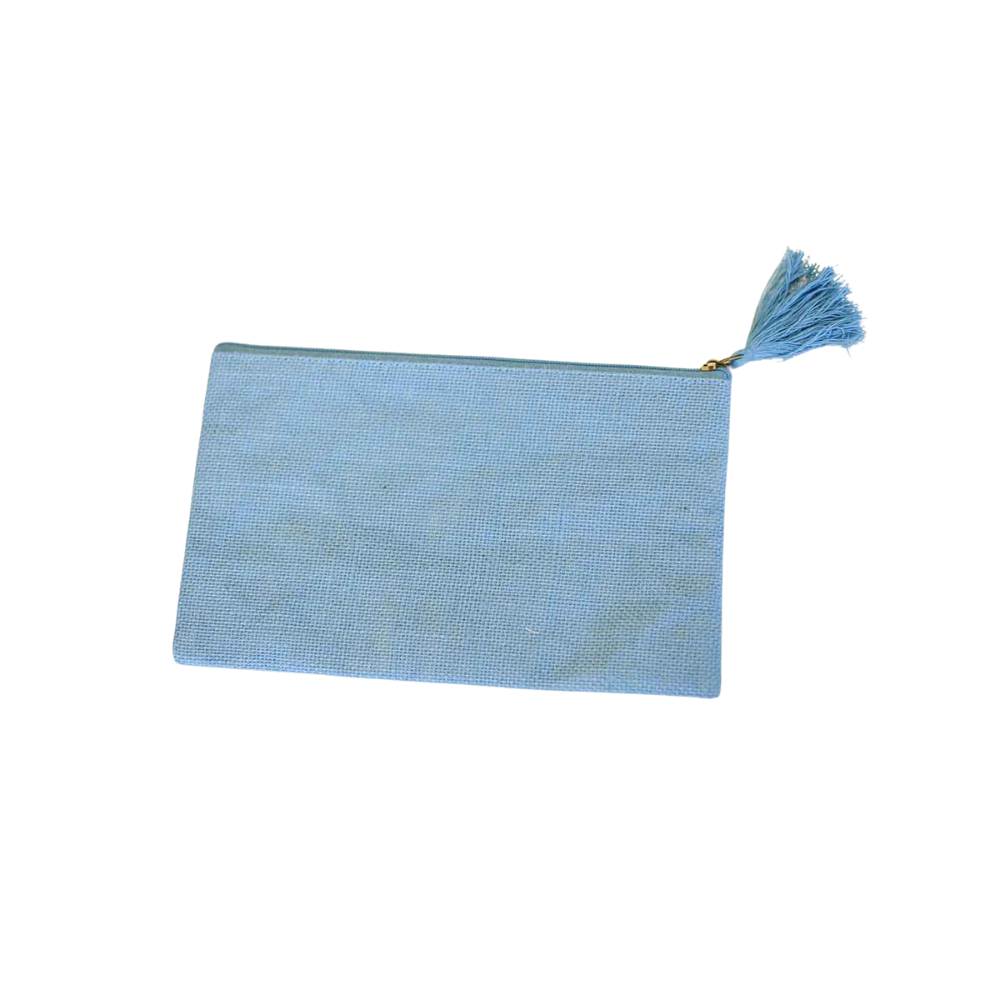 palace blue jute pouch