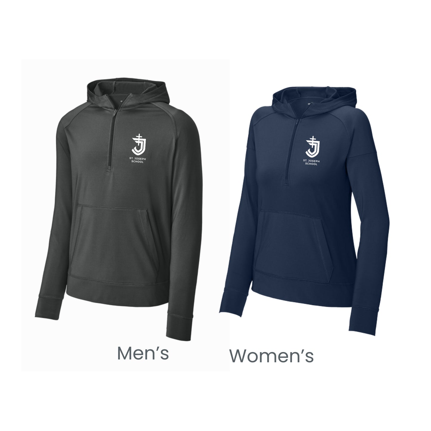 Adult St. Joseph School Stretch 1/2-Zip Hoodie | SJSE00