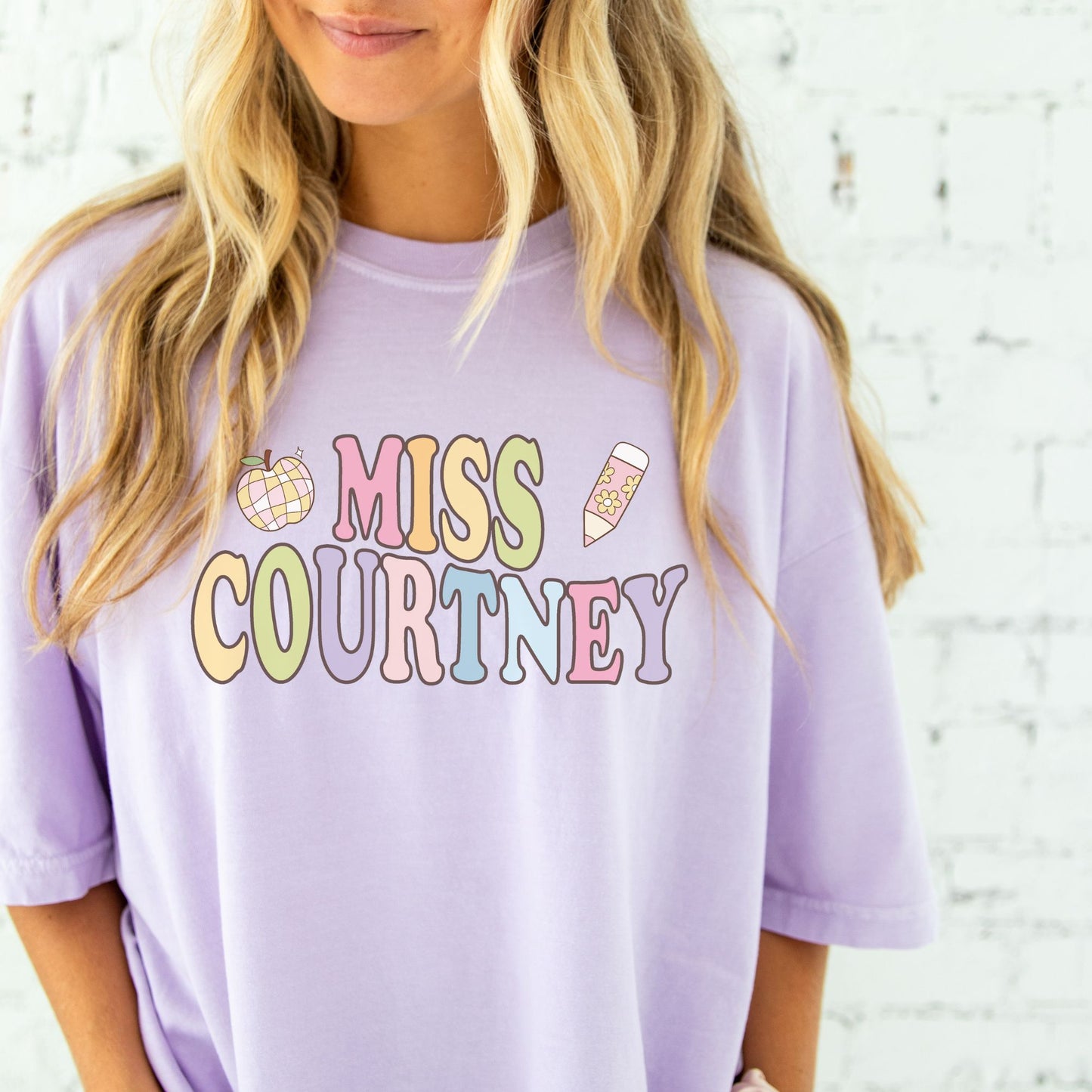 Personalized Teacher Name Comfort Colors T-Shirt