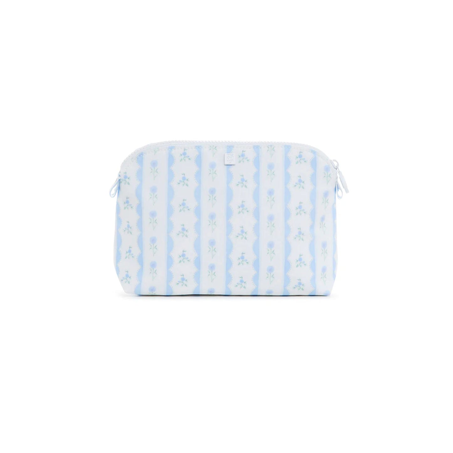 ribbon floral blue goodie cosmetic pouch