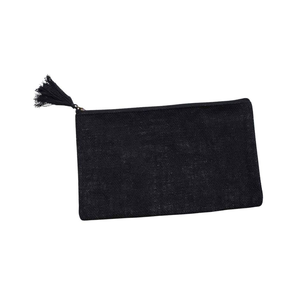 black jute pouch