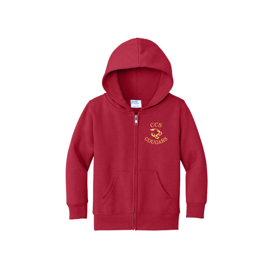CCS Cougars Embroidered Full Zip Jacket | Adult and Youth Fit | CCSED3