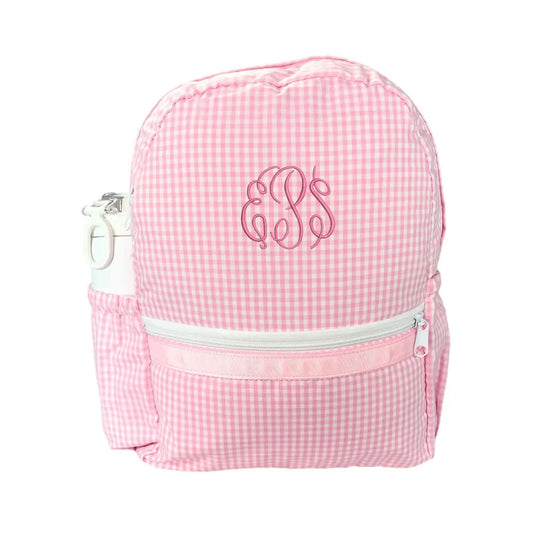 Personalized Embroidered Kids Gingham Backpack