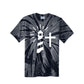 youth black tie dye tee with lighthouse and cross print