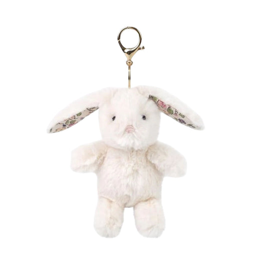 cream bunny bag charm