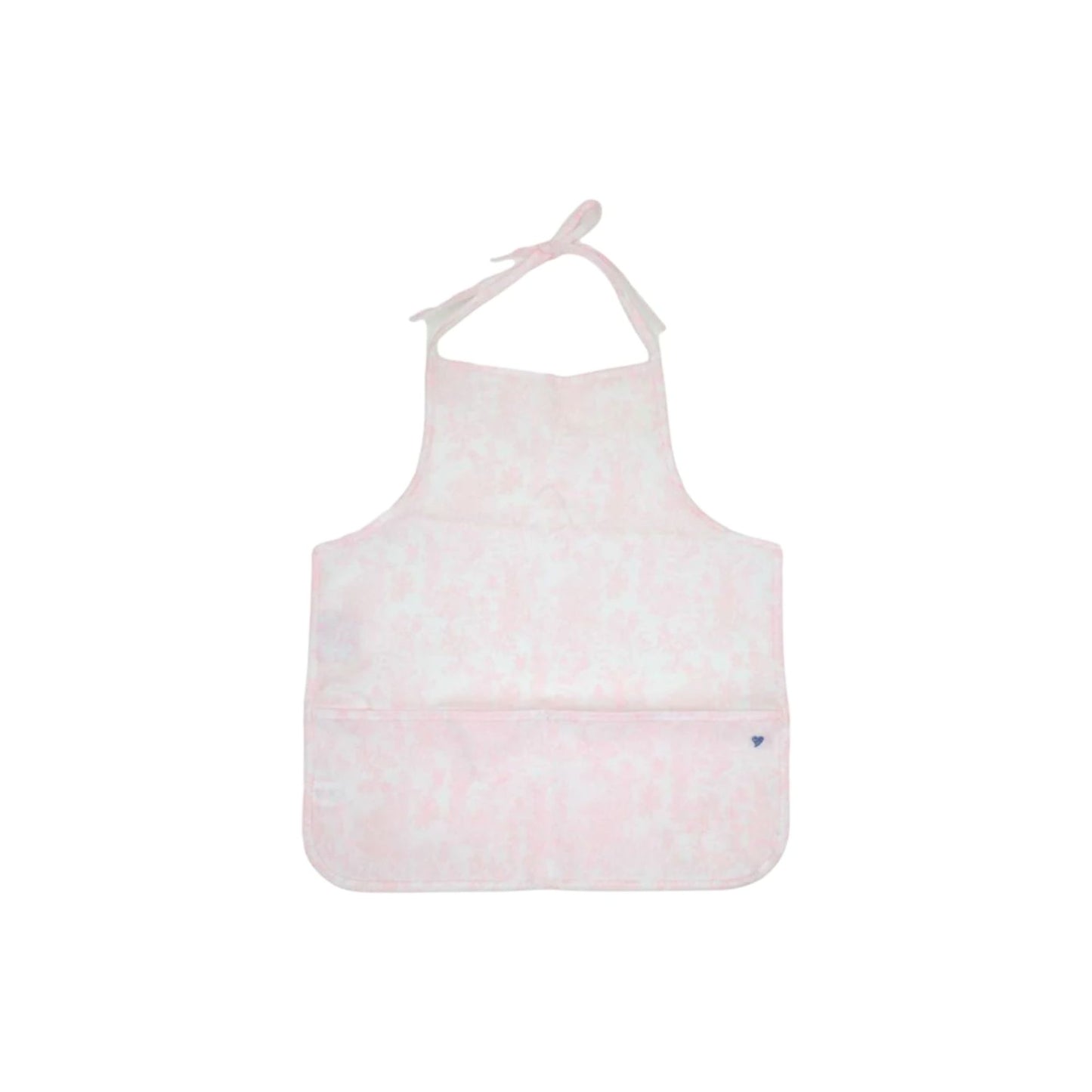 Bunny toile pink kids apron