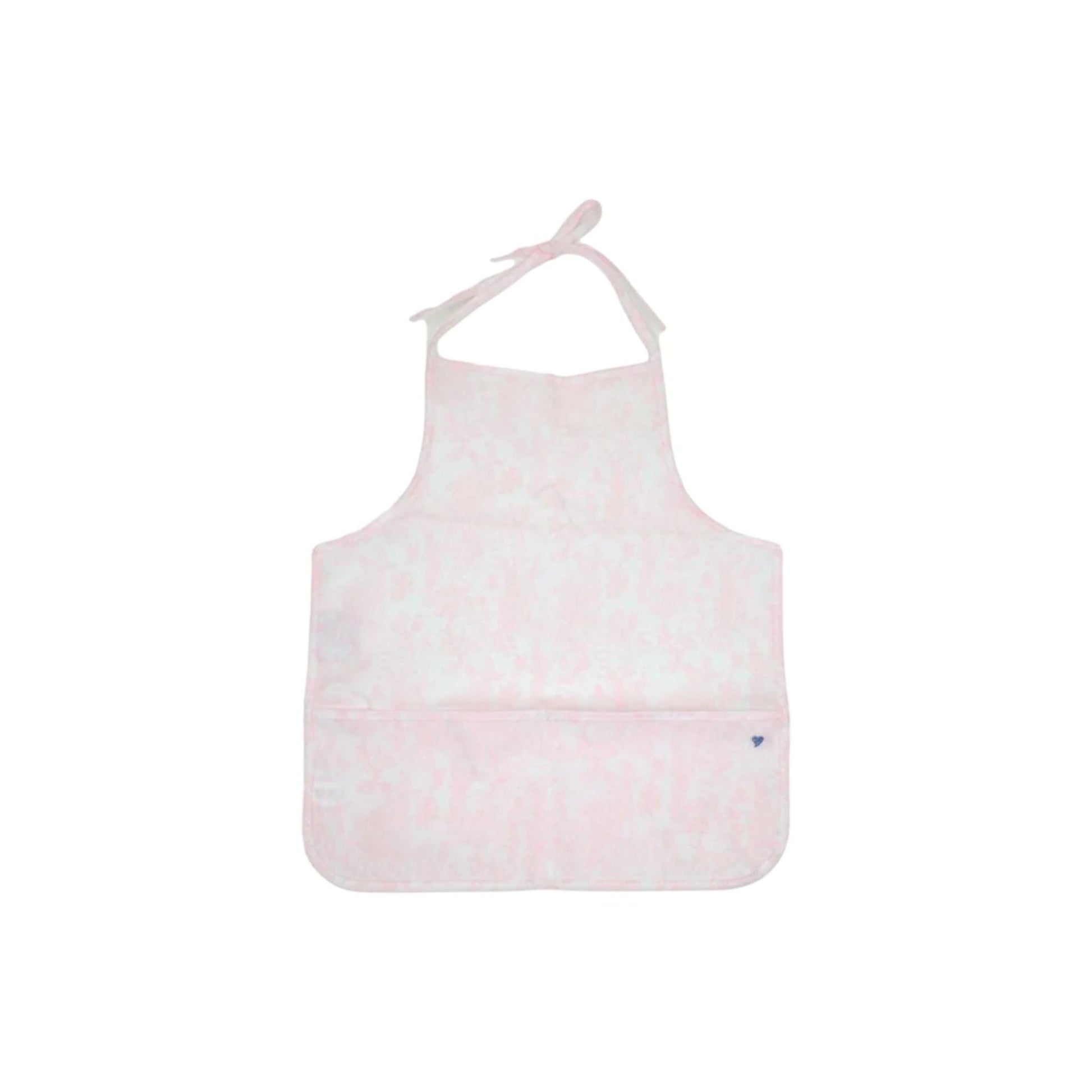 Bunny toile pink kids apron