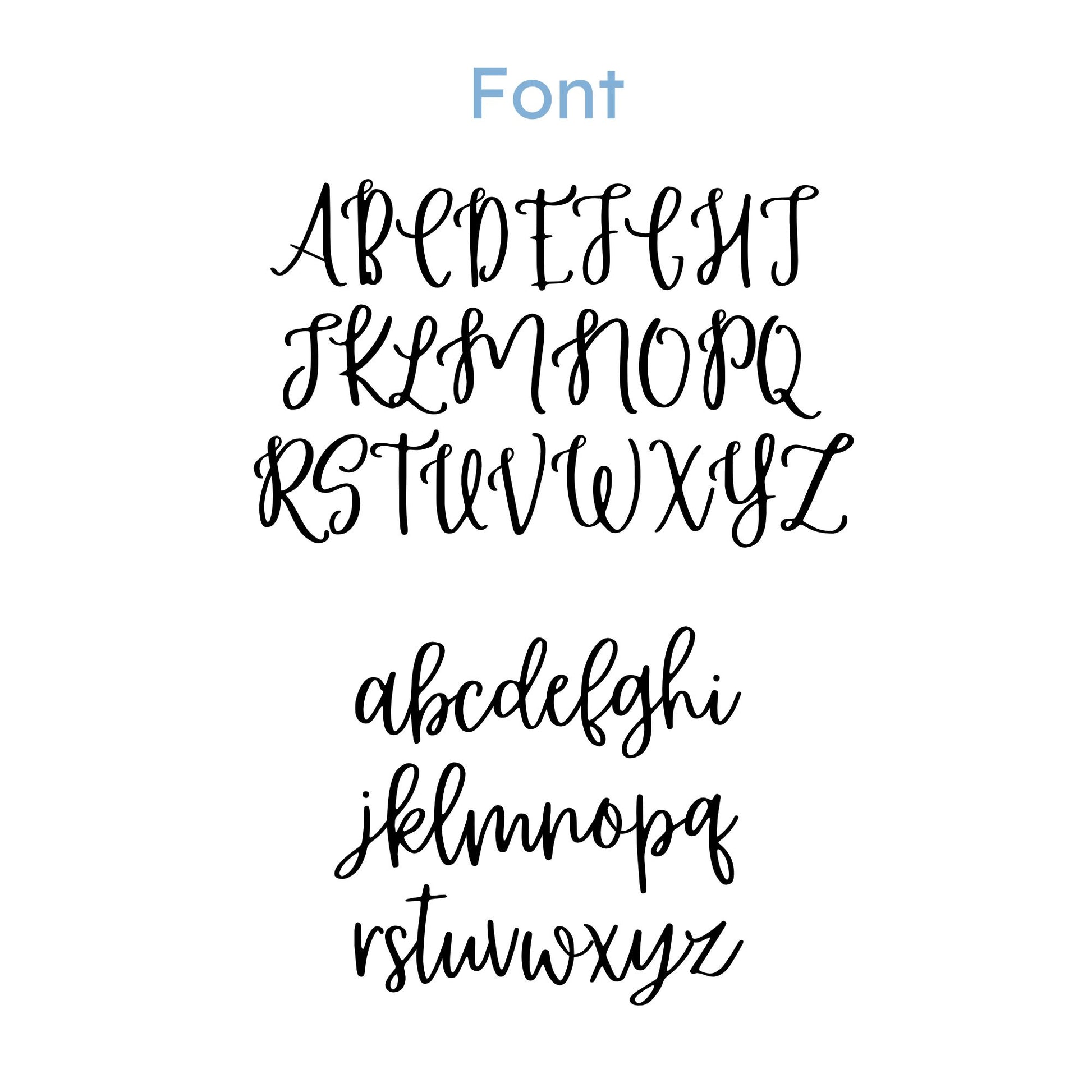 font mockup upper and lower case letters