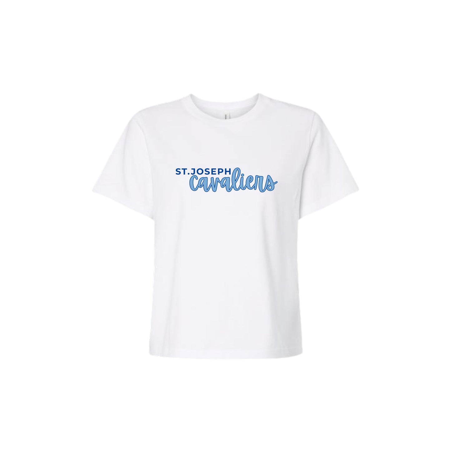 Ladies' St. Joseph Cavaliers Script Heavyweight Boxy Fit Tee | SJS DTF31