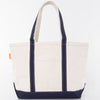 Custom Large Canvas Boat Tote Bag with Shadow Block Initial