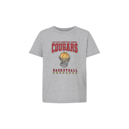 CCS Cougars Basketball Distressed T-Shirt | CCSDTG13