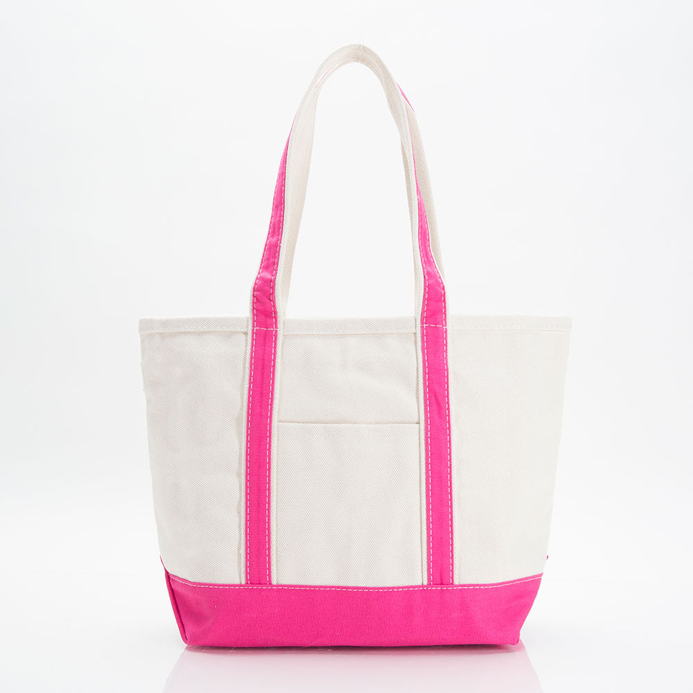 Custom Large Canvas Tote Bag with Shadow Block Initial