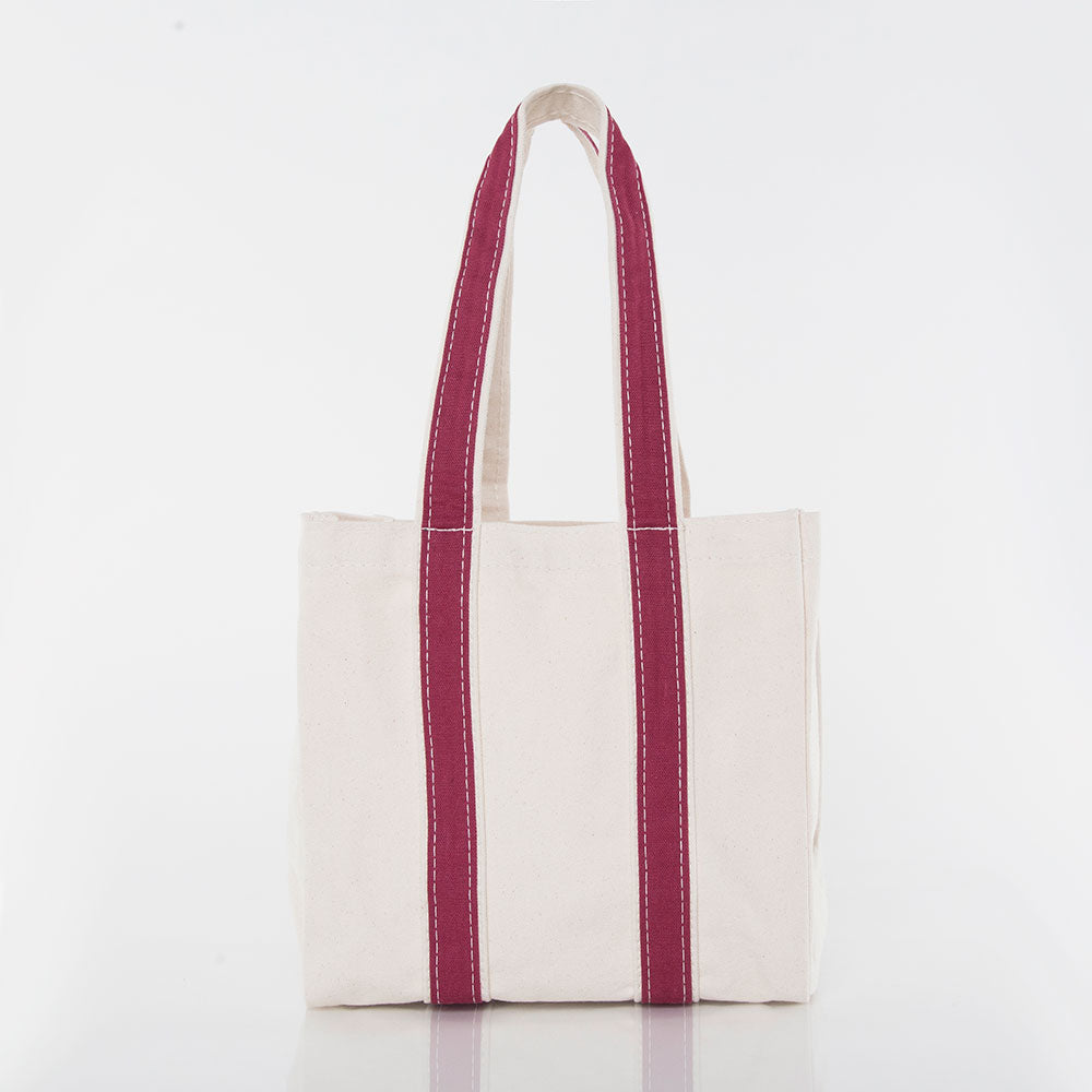 maroon wine tote