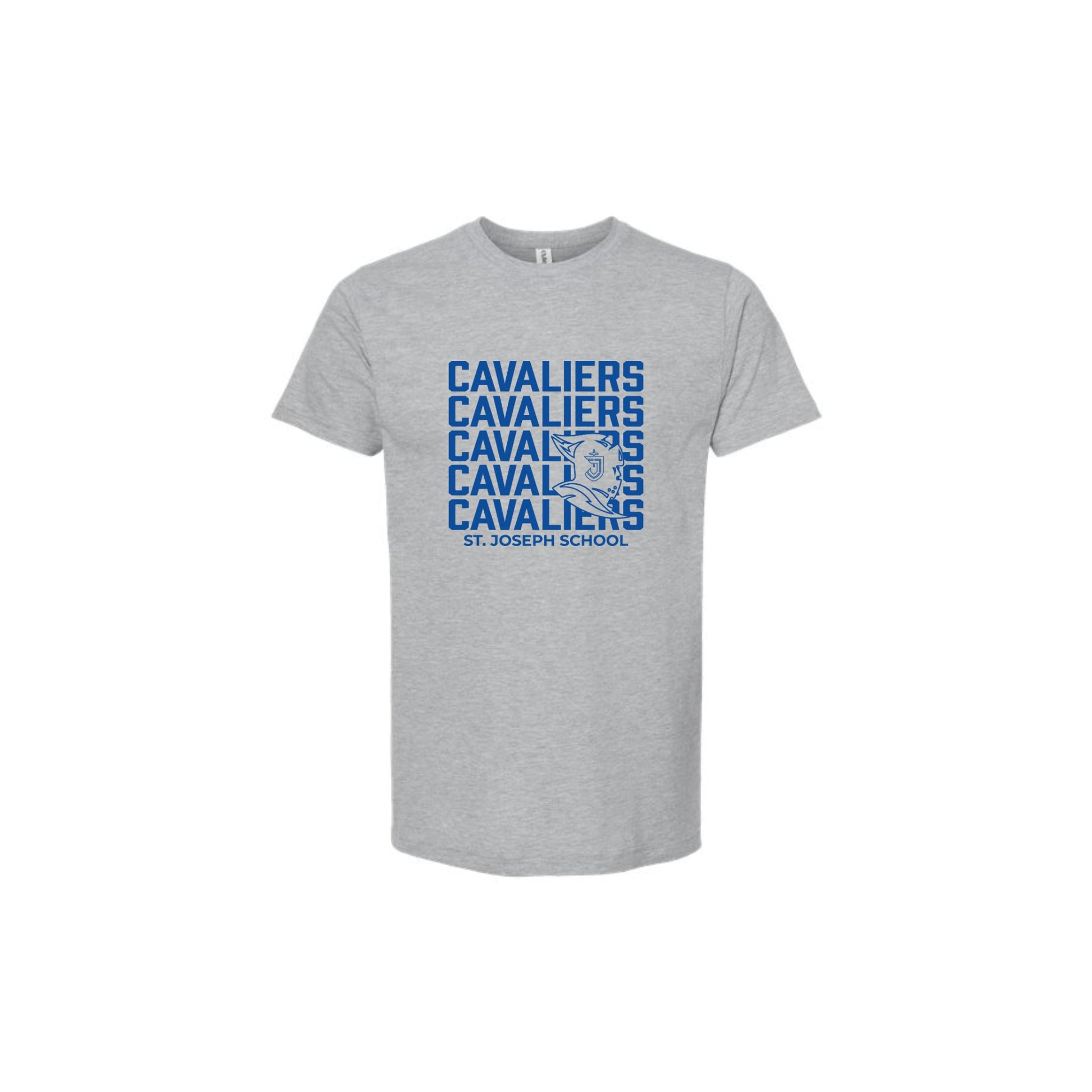 Gray t-shirt with 'Cavaliers' text and logo on a white background