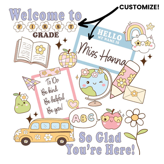 Customizable Teacher Grade Level Comfort Colors T-Shirt