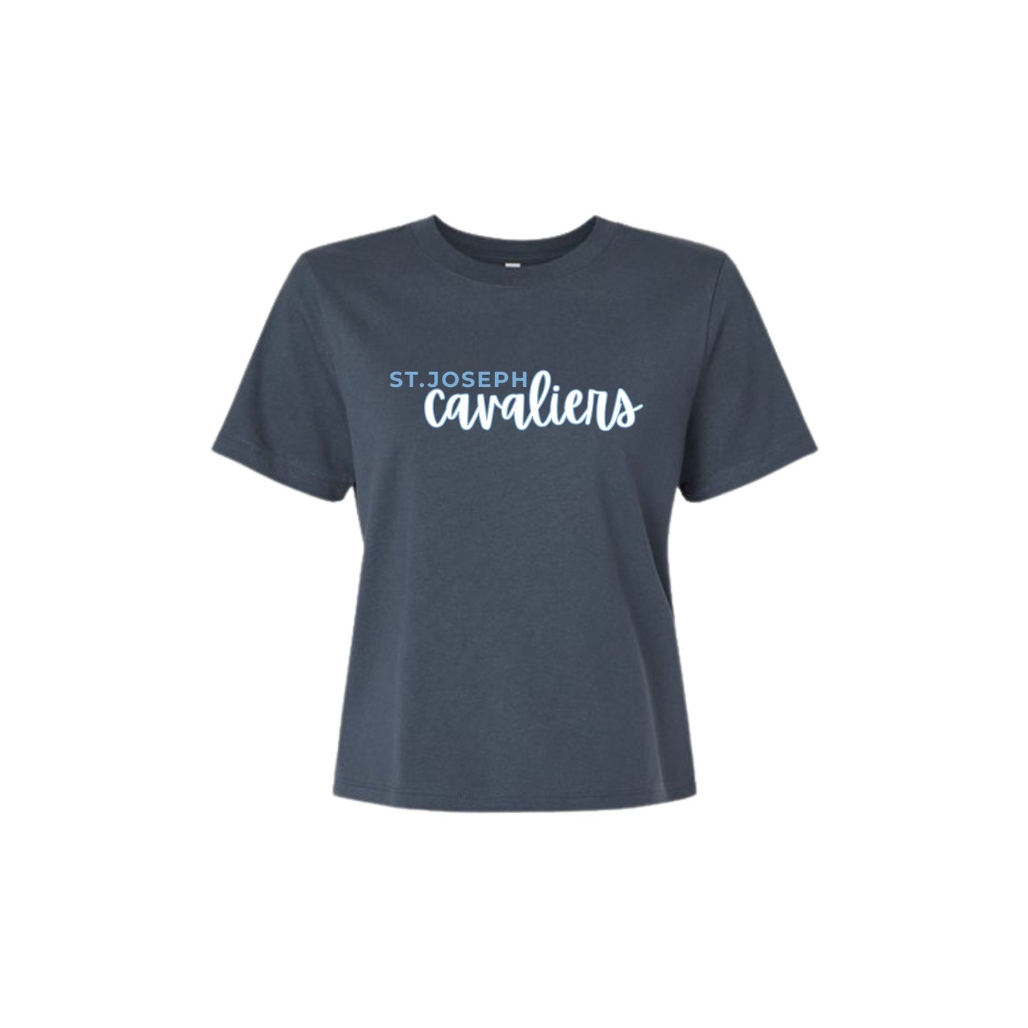 Ladies' St. Joseph Cavaliers Script Heavyweight Boxy Fit Tee | SJS DTF31