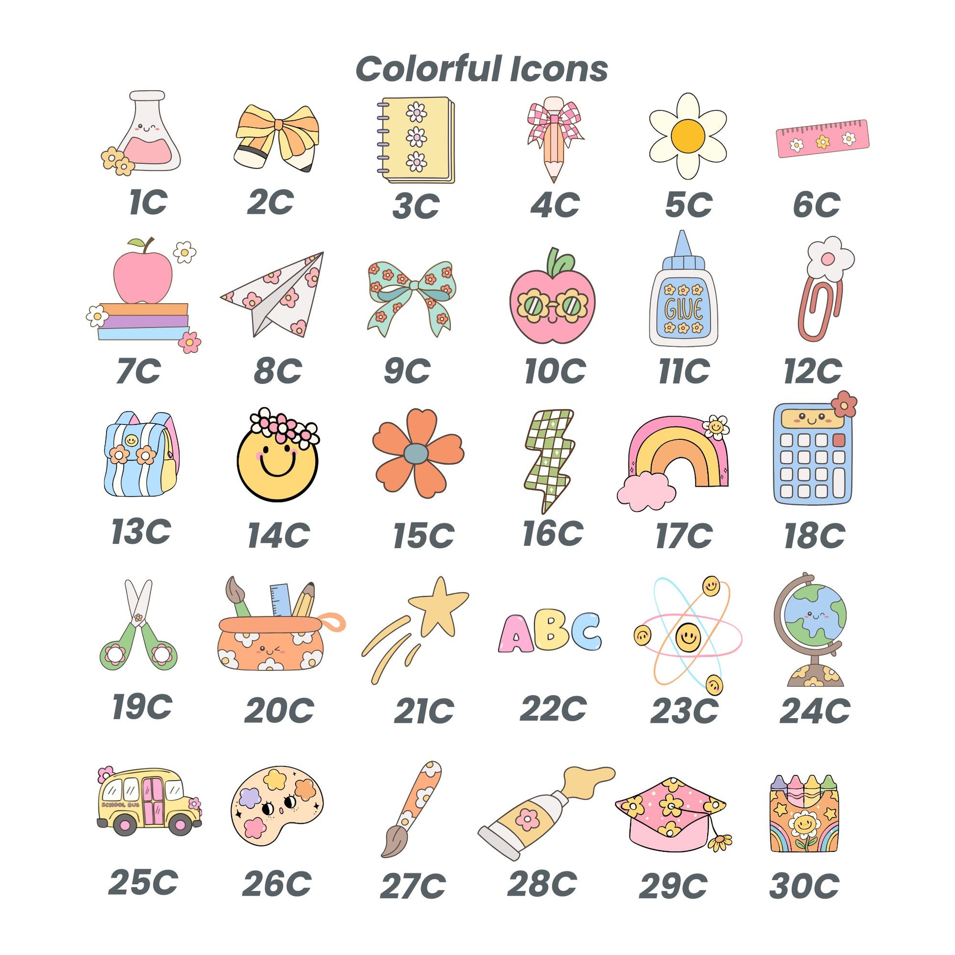 colorful teacher icon options