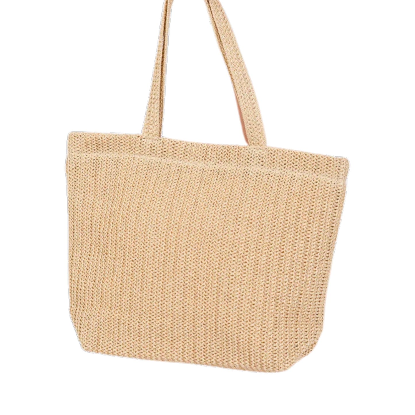 Embroidered Shadow Block Initial Crochet Tote Bag