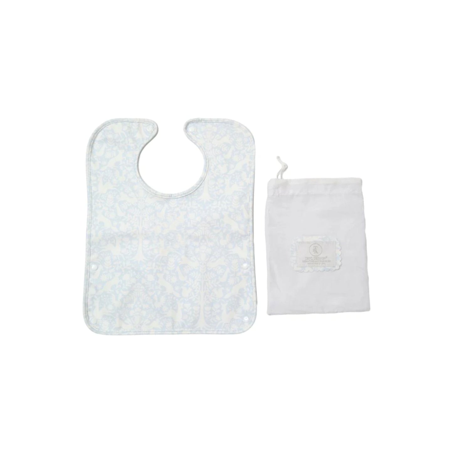 woodland blue baby bib
