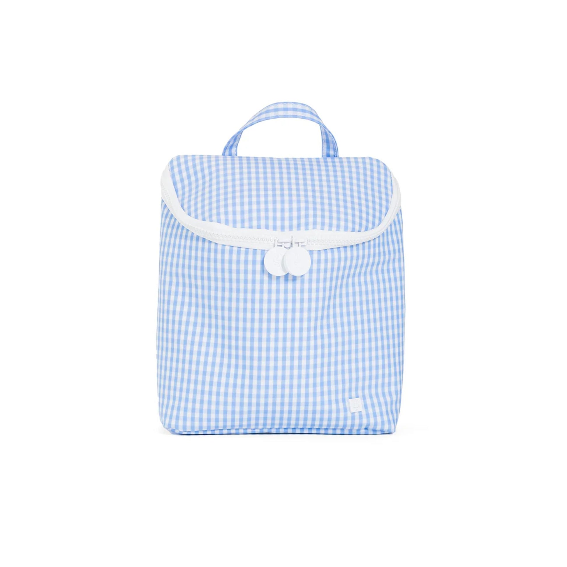 gingham sky lunch bag