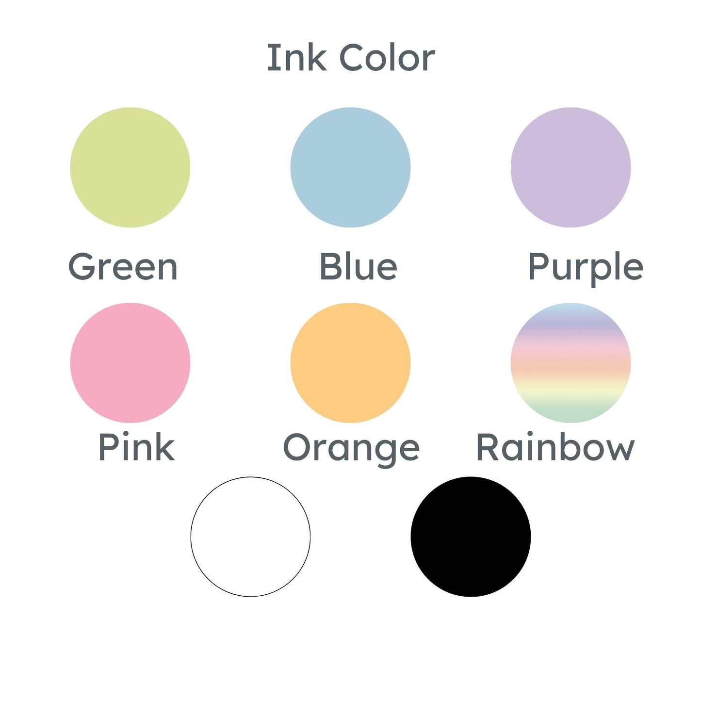 ink color options
