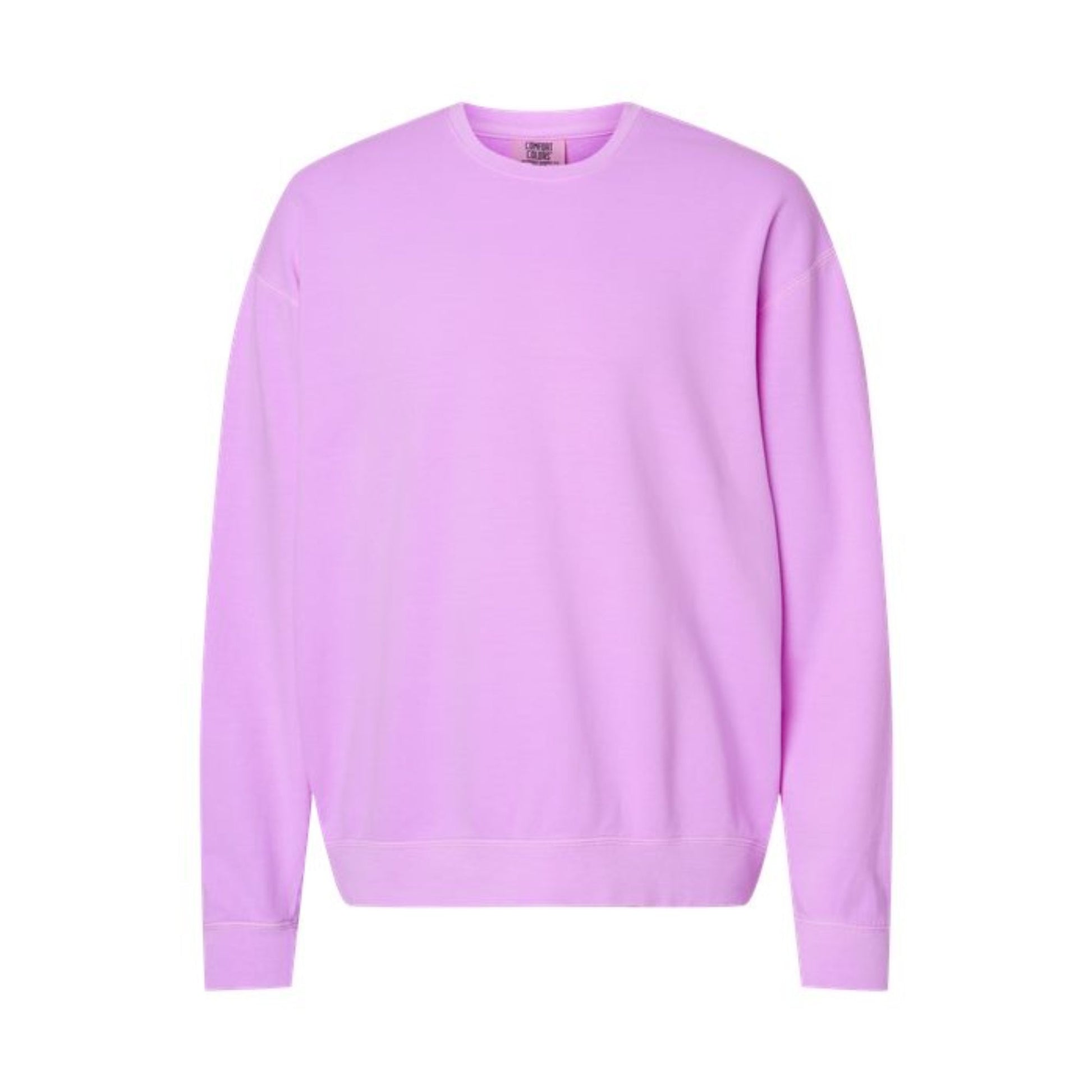 neon violet  comfort colors lightweight crewneck sweatshirt