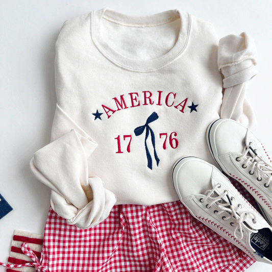 America Bow & 1776 Crewneck Sweatshirt