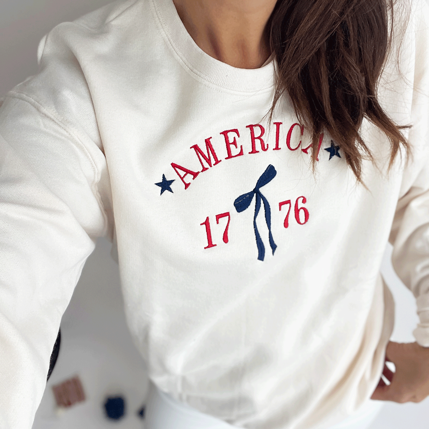 America Bow & 1776 Crewneck Sweatshirt