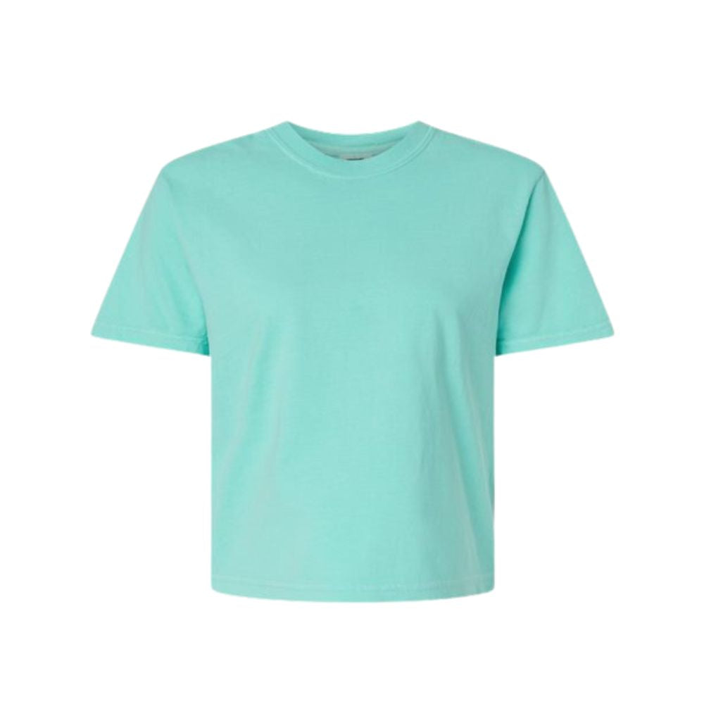 chalky mint cropped comfort colors t-shirt