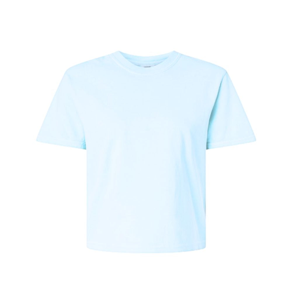 Embroidered USA Icons Comfort Colors Cropped Tee