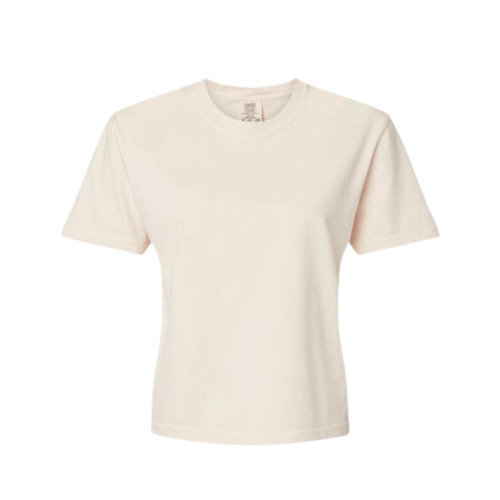 ivory cropped comfort colors t-shirt