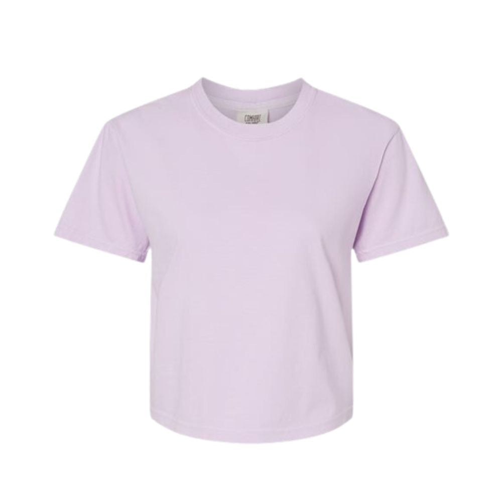 orchid cropped comfort colors t-shirt