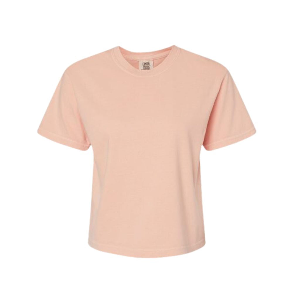 peachy cropped comfort colors t-shirt