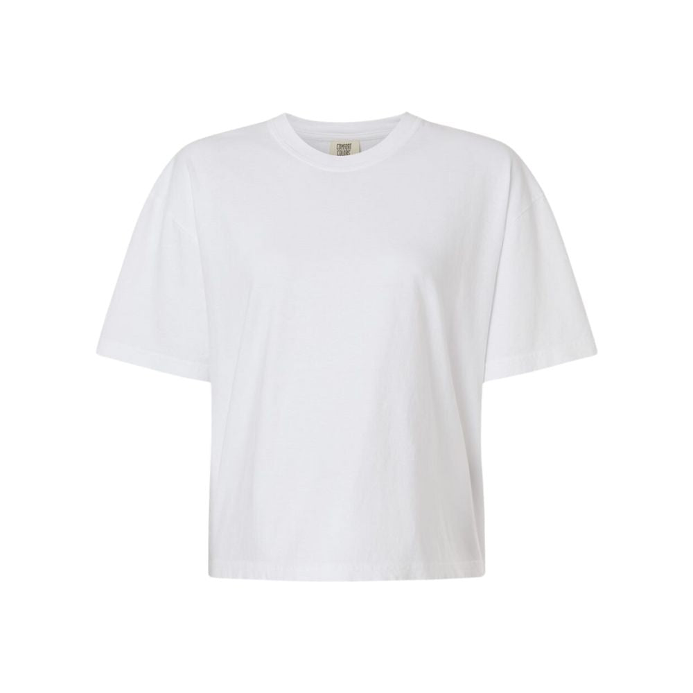 white cropped comfort colors t-shirt