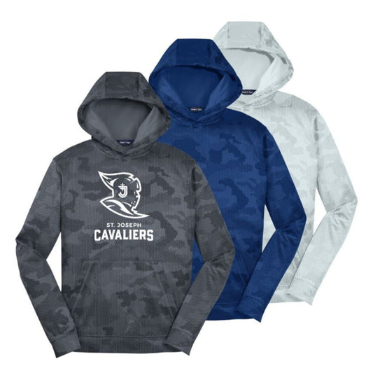 Youth and Adult SJS Cavaliers CamoHex Hooded Sweatshirt | SJSDTF19
