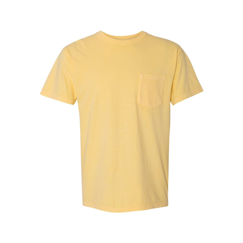 butter comfort colors pocket t-shirt