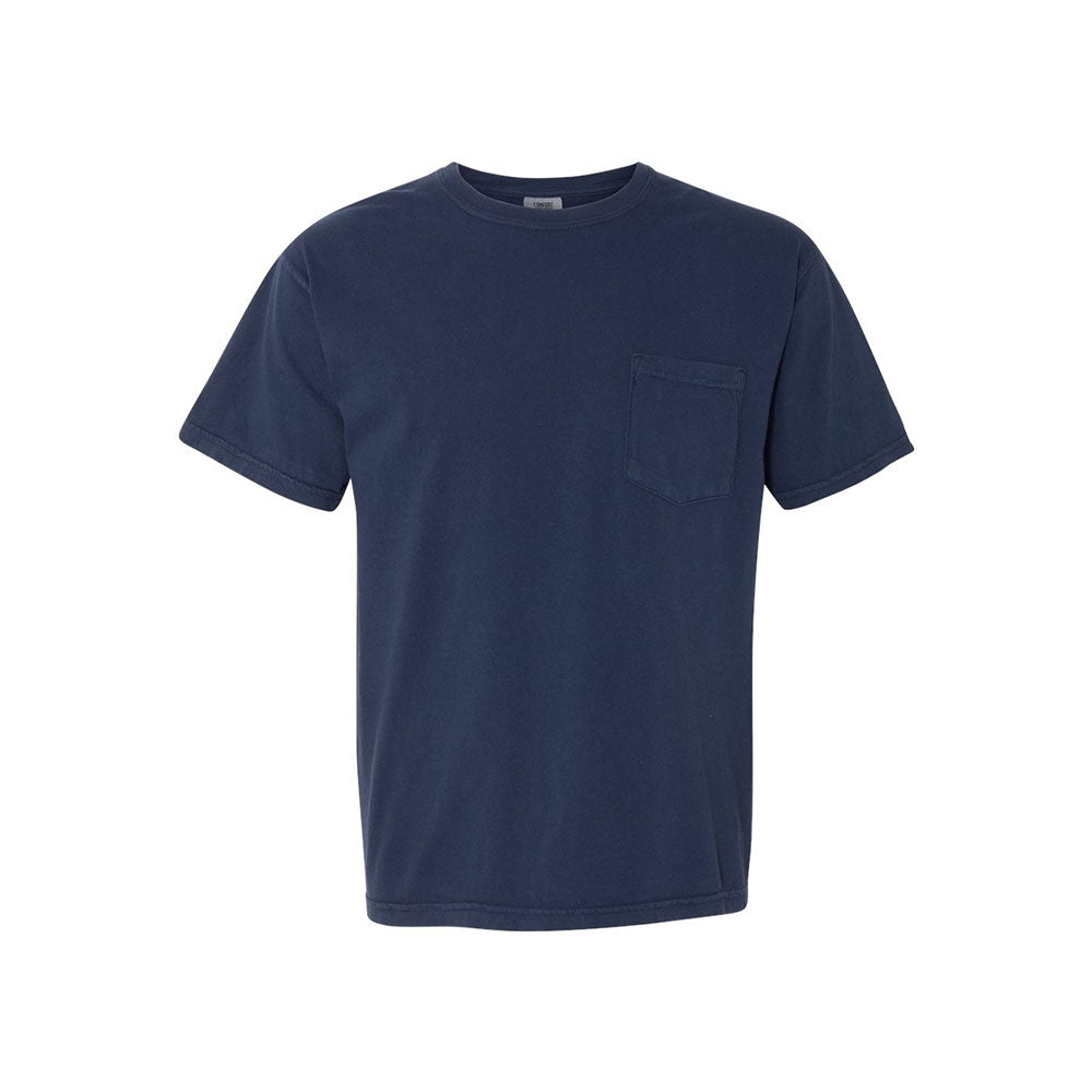 navy comfort colors pocket t-shirt