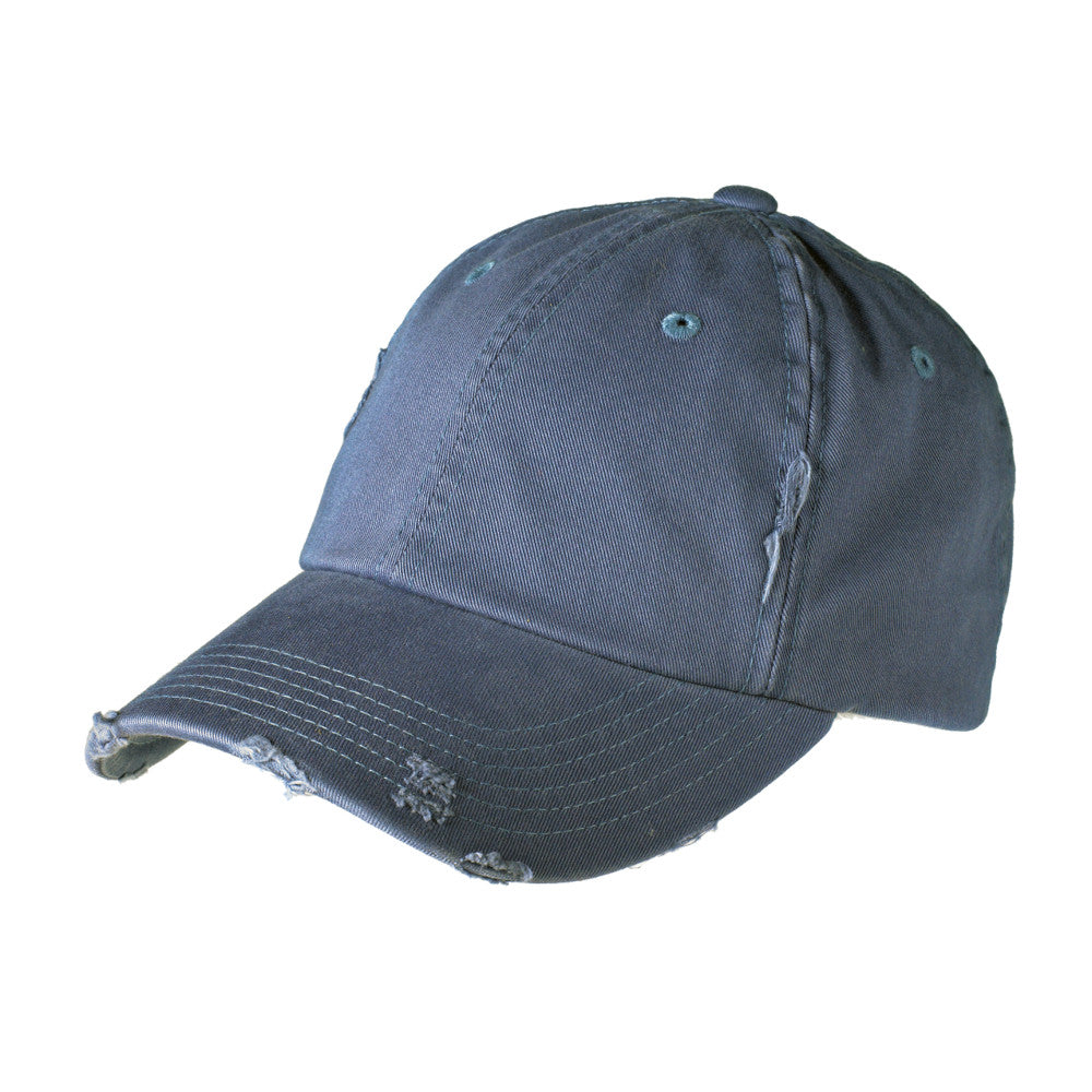 blue distressed cap
